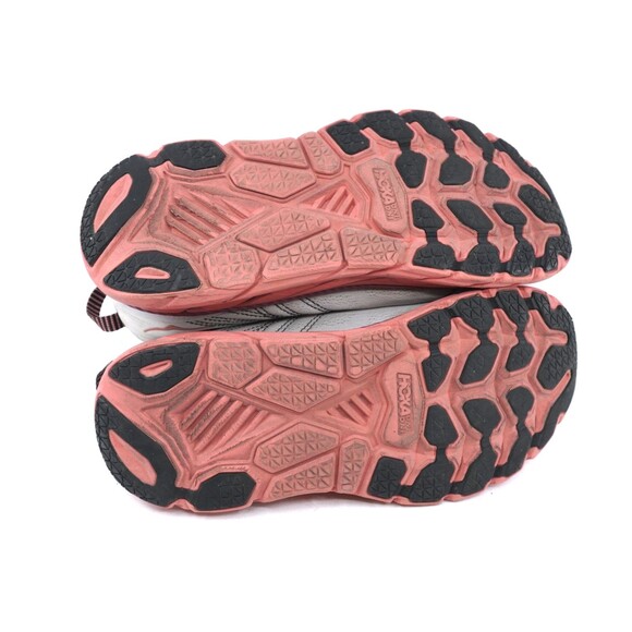Hoka One One Clifton 6 Womens Sz 9 White Pink Running Walking Sneakers Comfort - Picture 6 of 7